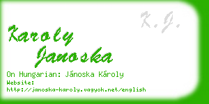 karoly janoska business card